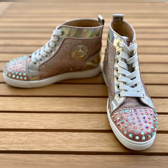 Christian Louboutin Sneakers w/ Swarovski Crystals - Picture 3 of 9